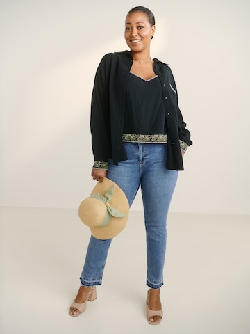 Bluză 'Susanna' de la Guido Maria Kretschmer Curvy pe negru