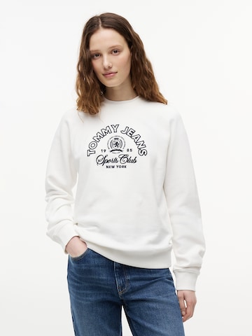 Tommy Jeans - Sudadera 'HERITAGE' en blanco: frente