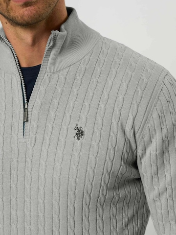 U.S. POLO ASSN. Pullover ' Amir ' in Grau