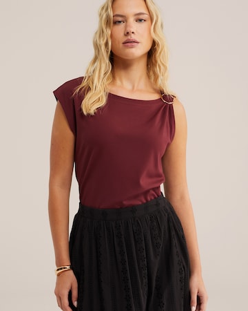 Haut WE Fashion en rouge : devant