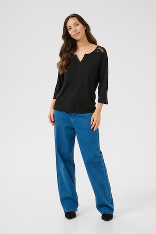 T-shirt 'Janny' Cream en noir