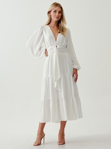 Robe 'AUORA' Tussah en blanc