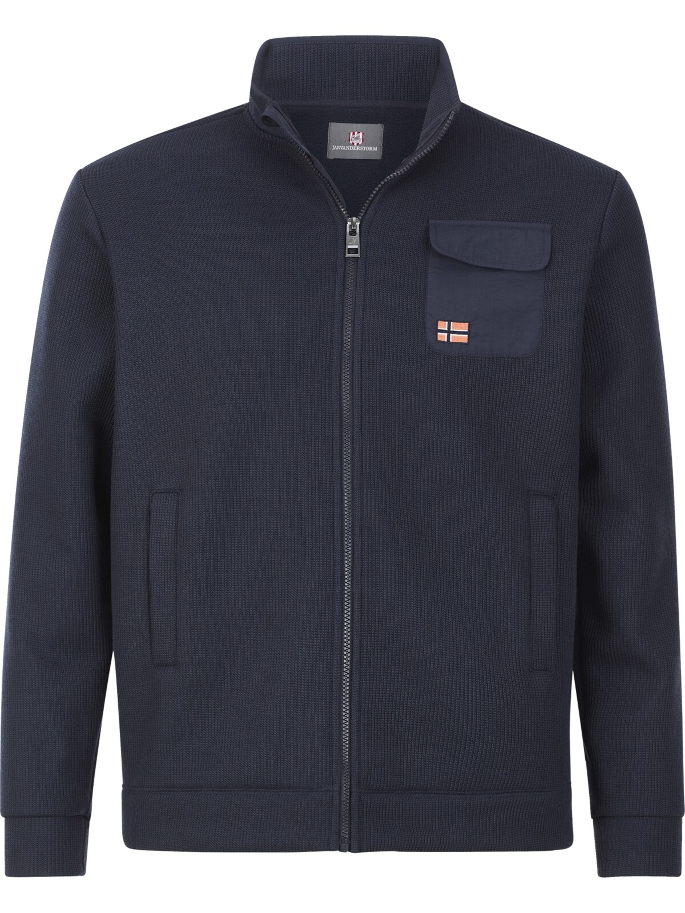 Jan Vanderstorm Sweatjacke in Blau: Vorderseite