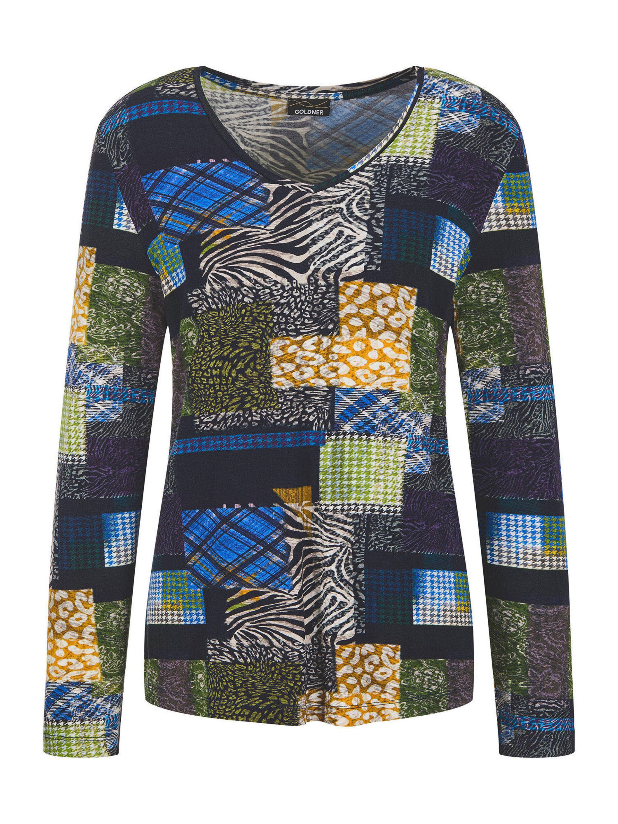 Goldner Shirt in Mischfarben: Vorderseite