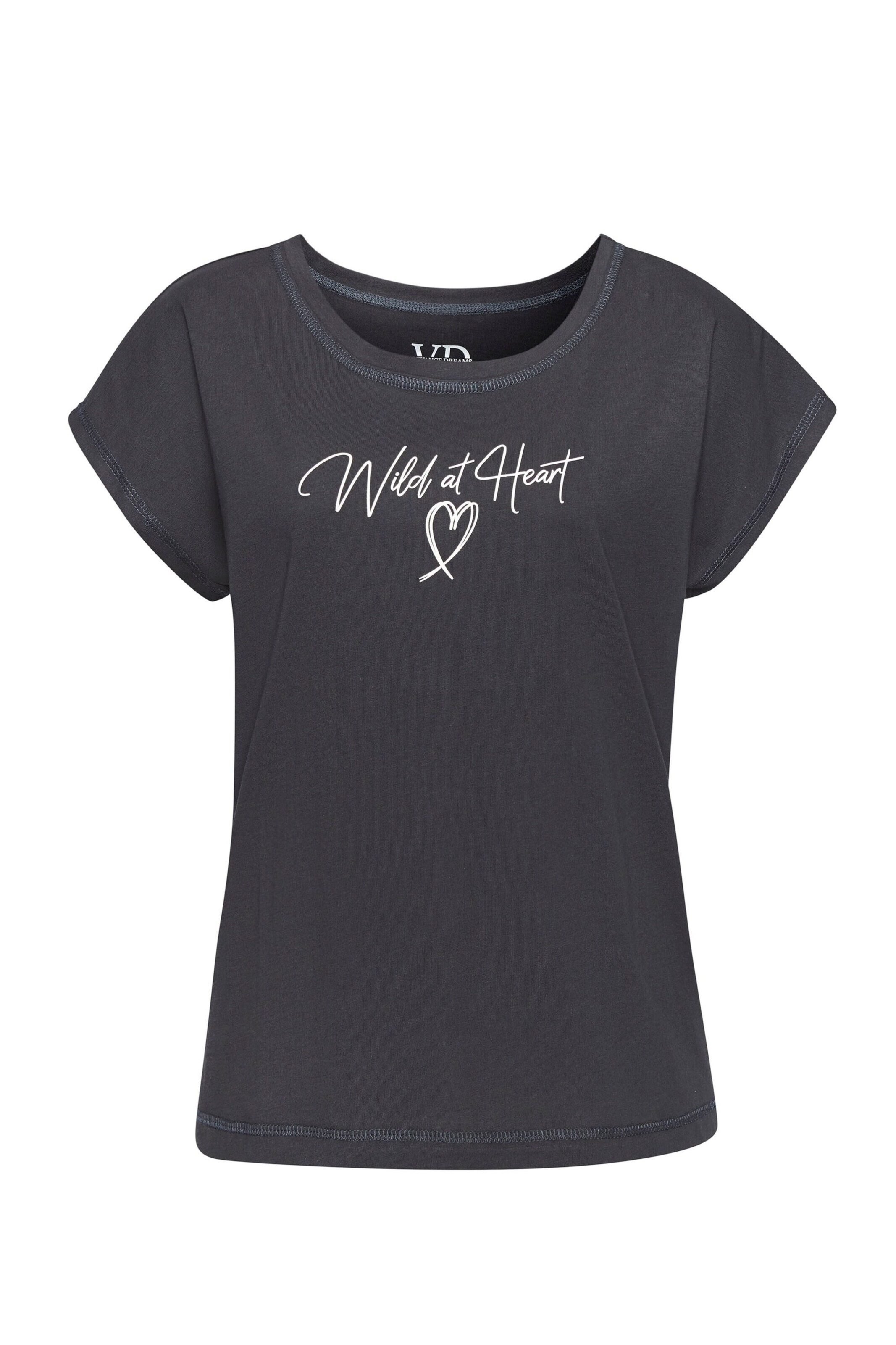 VIVANCE Тениска за спане в черно: отпред