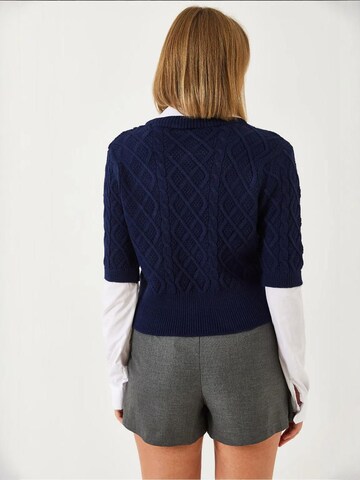 Bianco Lucci Sweater 'Pullover' in Blue