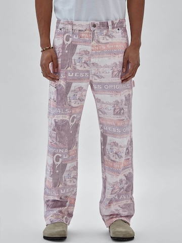 GUESS Regular Pants in Pink: front