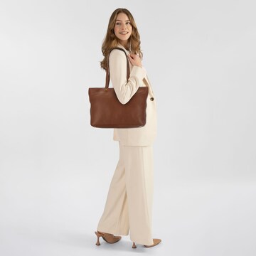 Cabas 'Jessie' FOSSIL en marron : devant