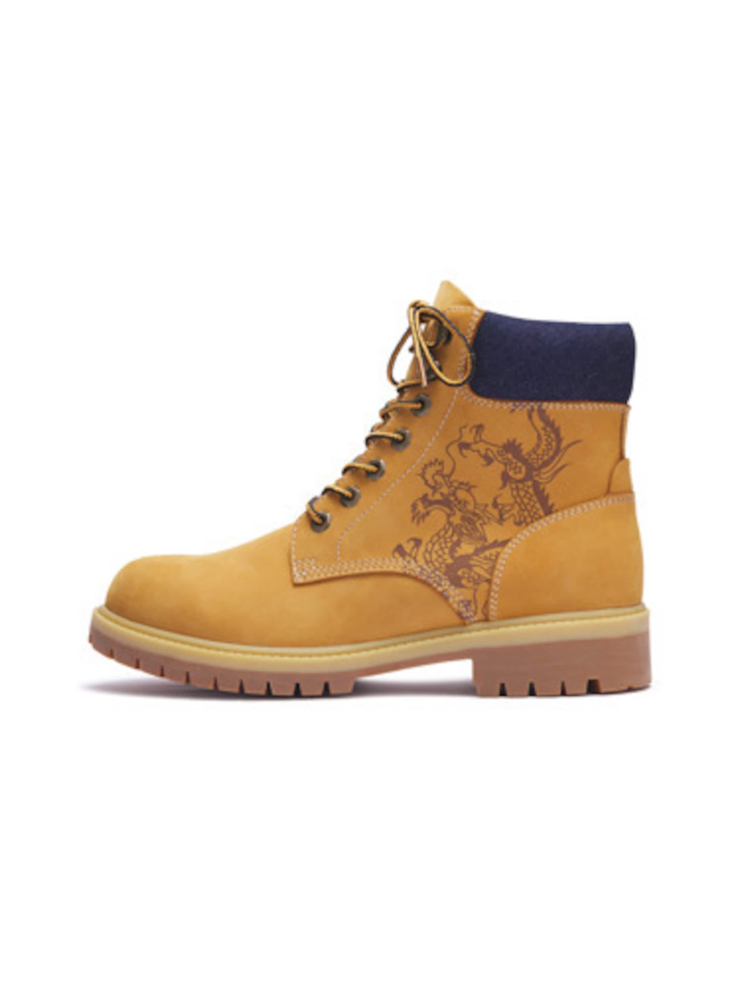 Ed Hardy Boots 'Dancing Dragon' σε καφέ: μπροστά