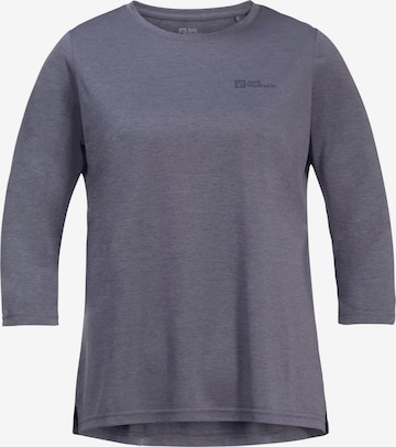JACK WOLFSKIN Performance Shirt 'Crosstrail' in Grey: front