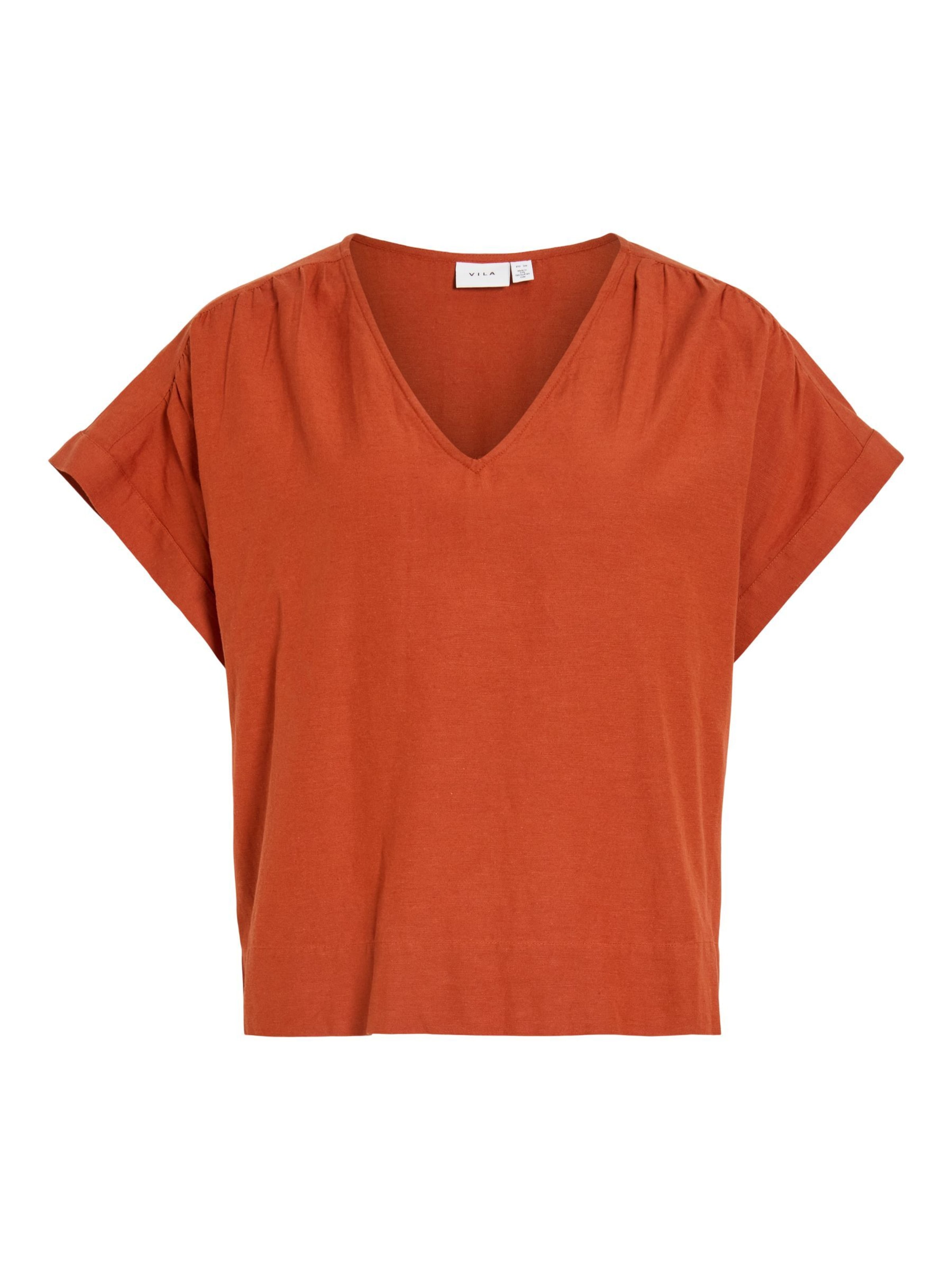 VILA T-Shirt 'VIPRISILLA' in Orange: Vorderseite