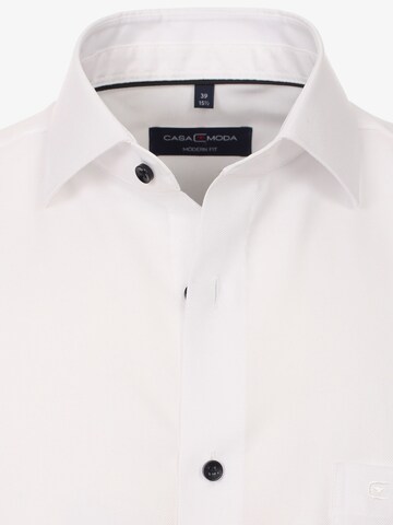 CASAMODA Slim fit Button Up Shirt in White