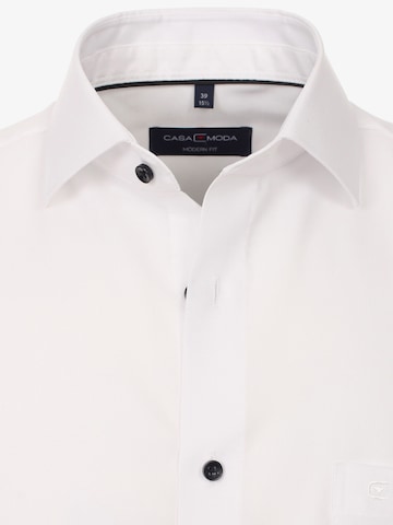 CASAMODA Slim fit Button Up Shirt in White