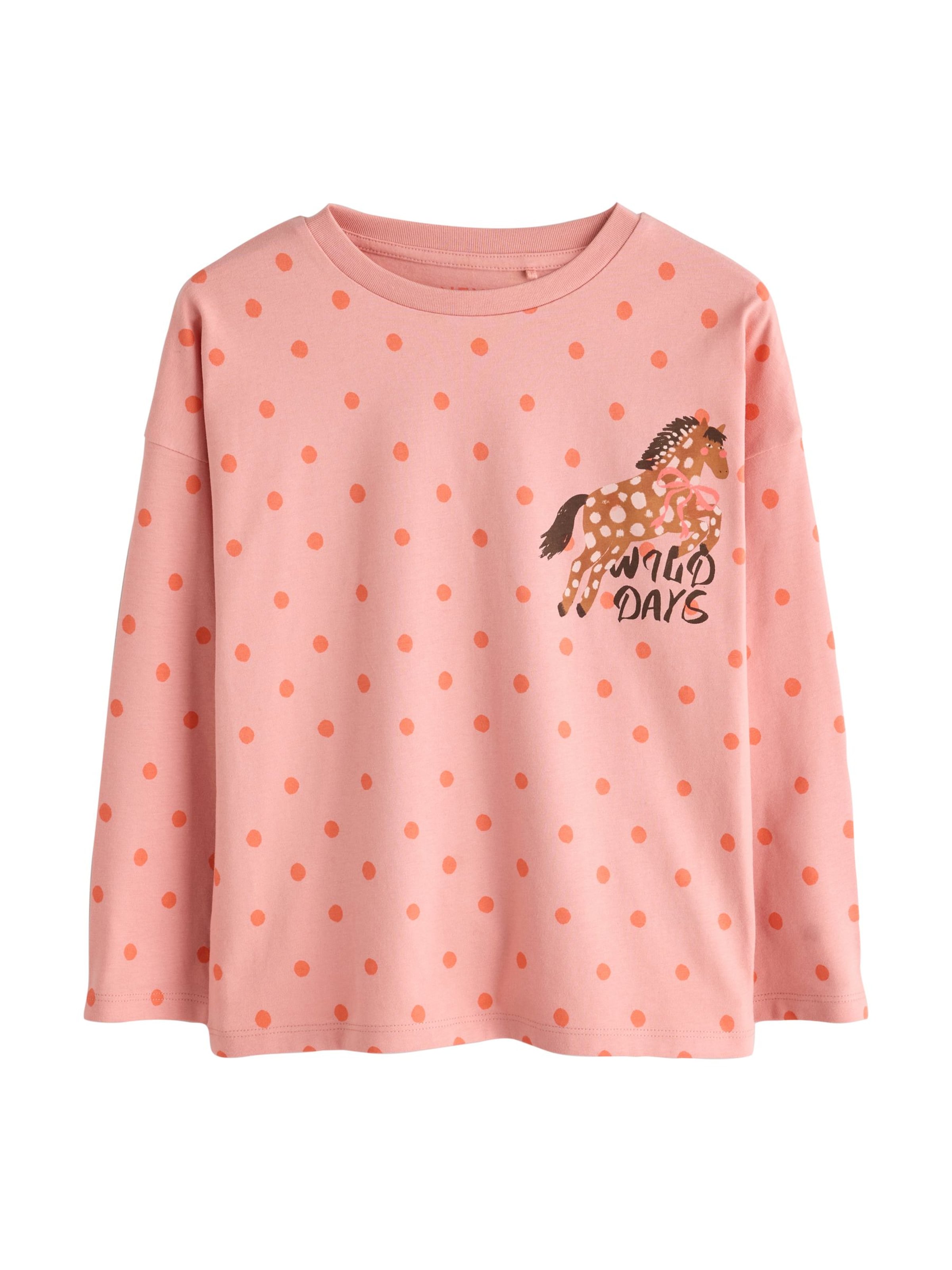 Next T-shirt i rosa: framsida