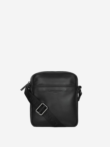 LANCASTER ParisTorba preko ramena 'Lancaster Sacoche Cuir SOFT VINTAGE' - crna boja