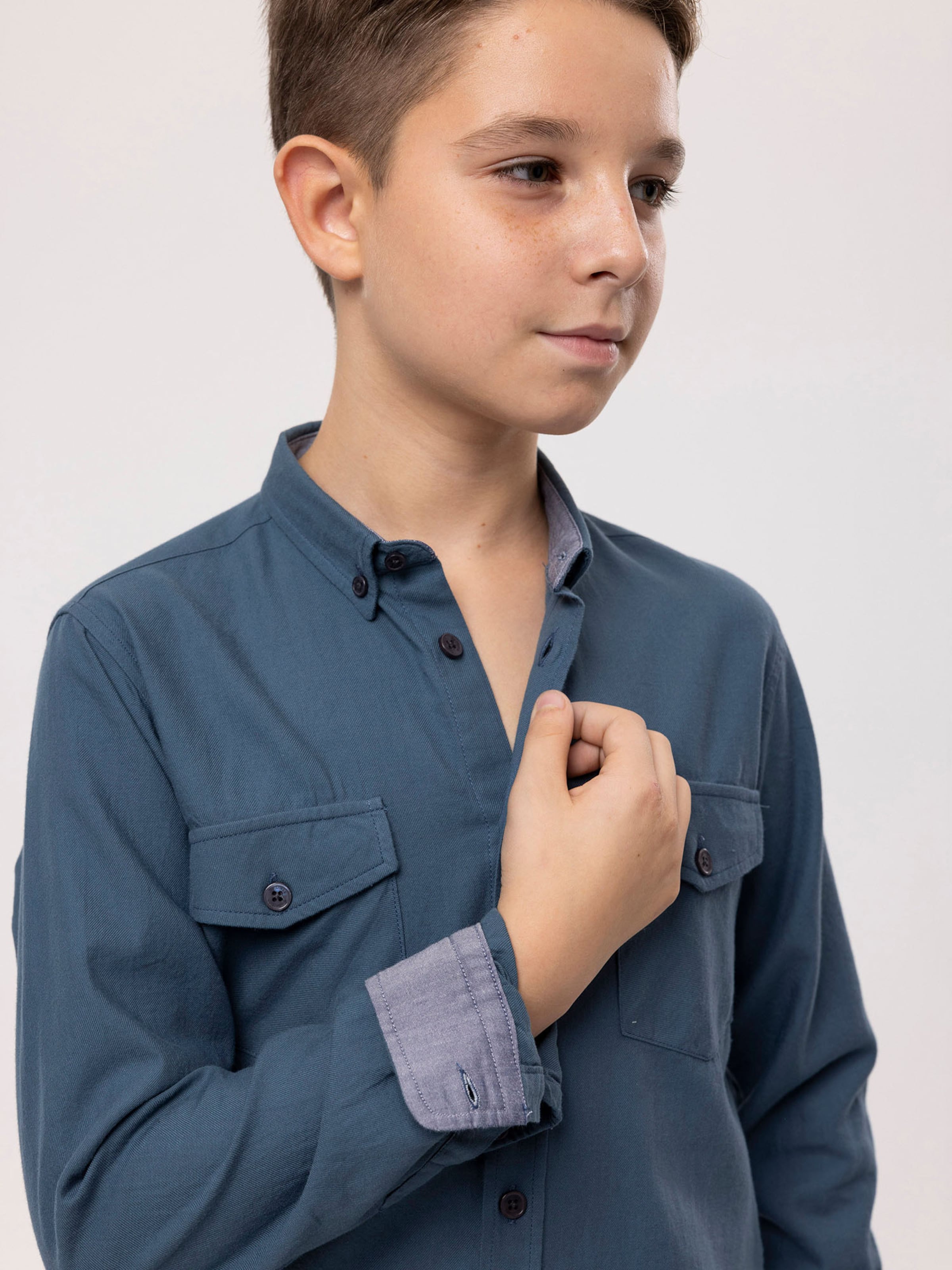 By Diess Collection Средняя посадка Рубашка в Синий