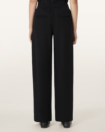 AllSaints Loosefit Kalhoty se sklady v pase – černá