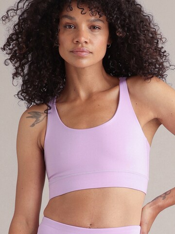 Hey Honey Bustier Sport-BH 'Criss Cross'‌‌‌‌‌ in Lila: Vorderseite
