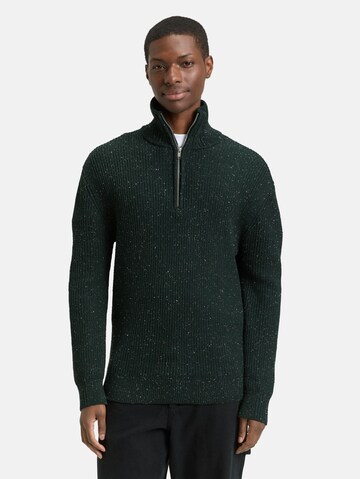 Pull-over TOM TAILOR DENIM en vert : devant