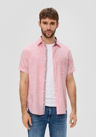 s.Oliver Slim fit Button Up Shirt in Pink: front