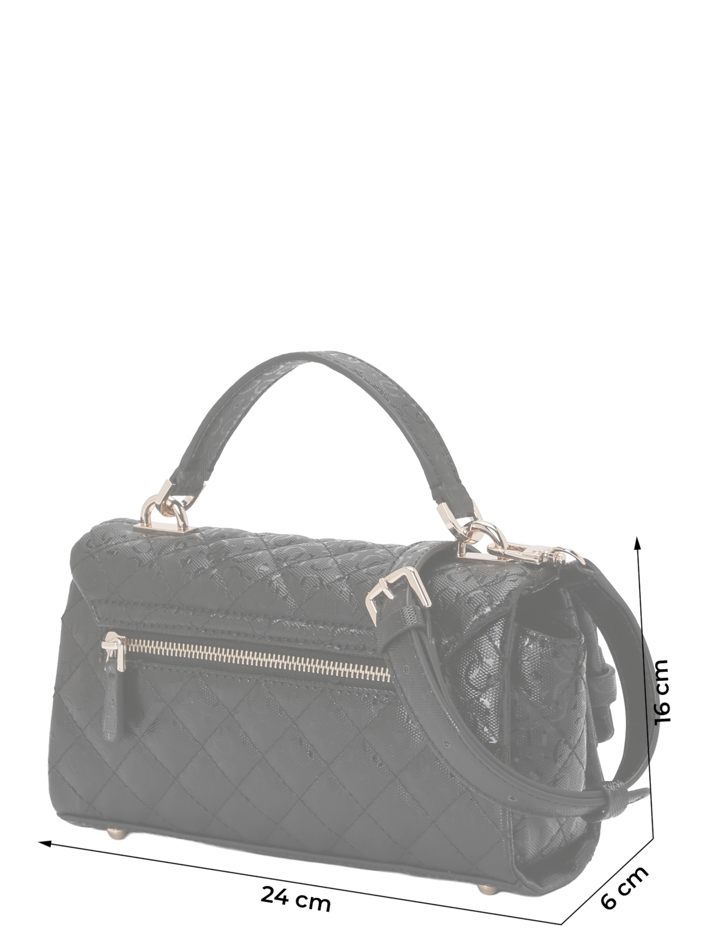 GUESS Handbag 'IDRA TOP HANDLE FLAP' in Black