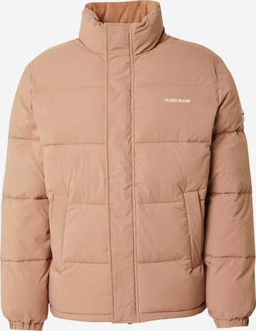 GUESS JEANS Зимняя куртка в Бежевый: спереди