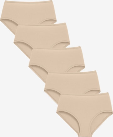 Maxte Slip 'BASIC MAX Taillenslip Hipster 5er Pack' in Beige: Vorderseite