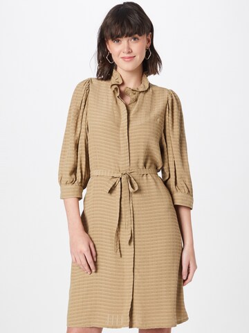 Robe-chemise 'MEJSI' Samsøe Samsøe en beige : devant