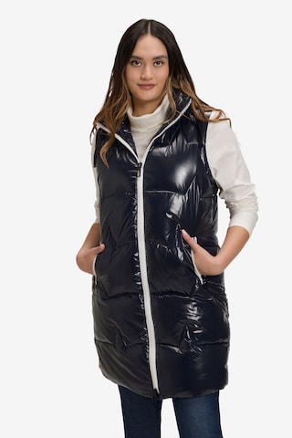 Ulla Popken Bodywarmer in Blauw: voorkant