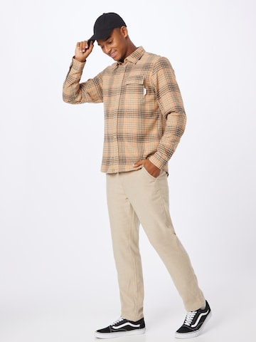 BLEND Regular fit Button Up Shirt in Beige