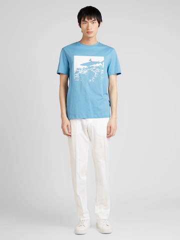 BOSS Orange T-shirt 'Sea_horse' i blå