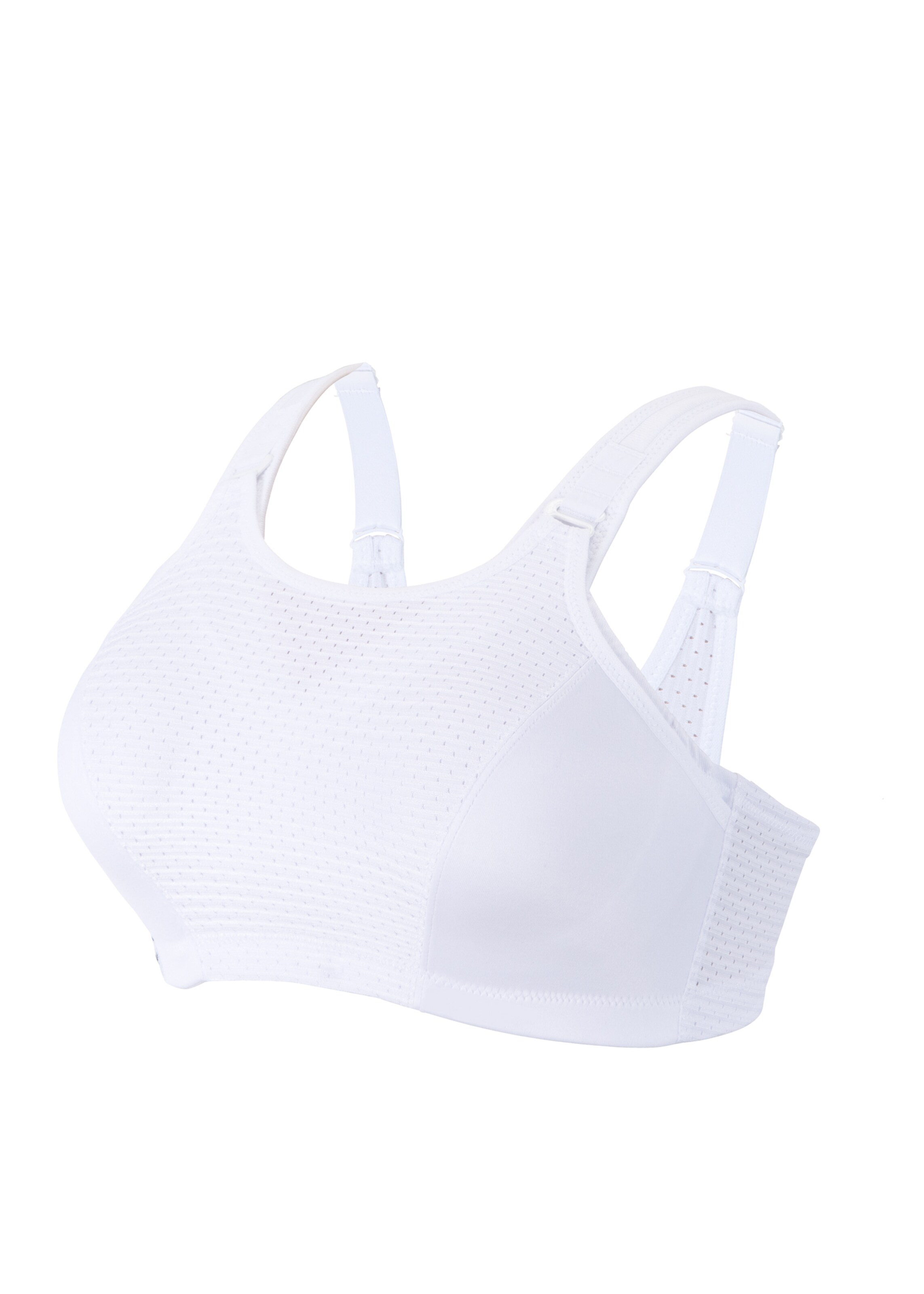 GLAMORISE Bralette Sports Bra in White: front
