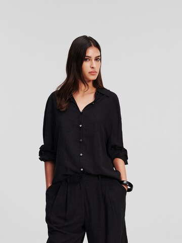 Karl Lagerfeld Blouse 'Blend' in Zwart: voorkant