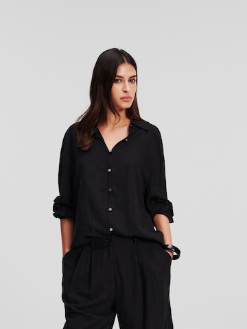 Karl Lagerfeld Blouse 'Blend' in Zwart: voorkant