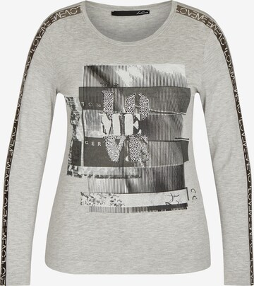 Lecomte Shirt mit grafischen Elementen und Glitzersteinen in Grey: front