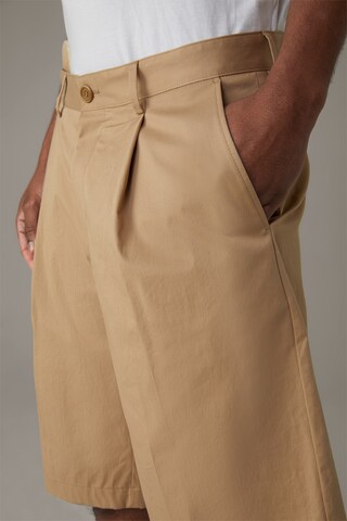 STRELLSON Loosefit Bandplooibroek ' Kory ' in Beige