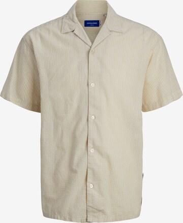 JACK & JONES Button Up Shirt 'Easter Palma' in Brown: front