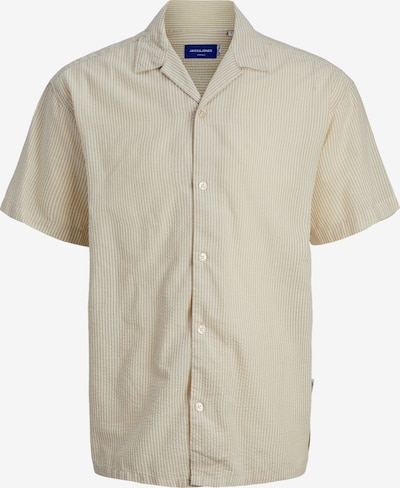 JACK & JONES Overhemd 'Easter Palma' in de kleur Cappuccino / Wit, Productweergave