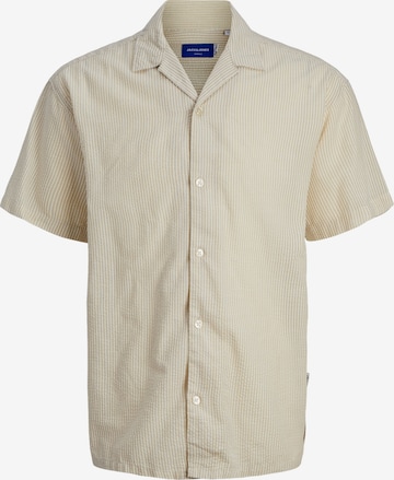 JACK & JONES - Comfort Fit Camisa 'Easter Palma' em castanho: frente