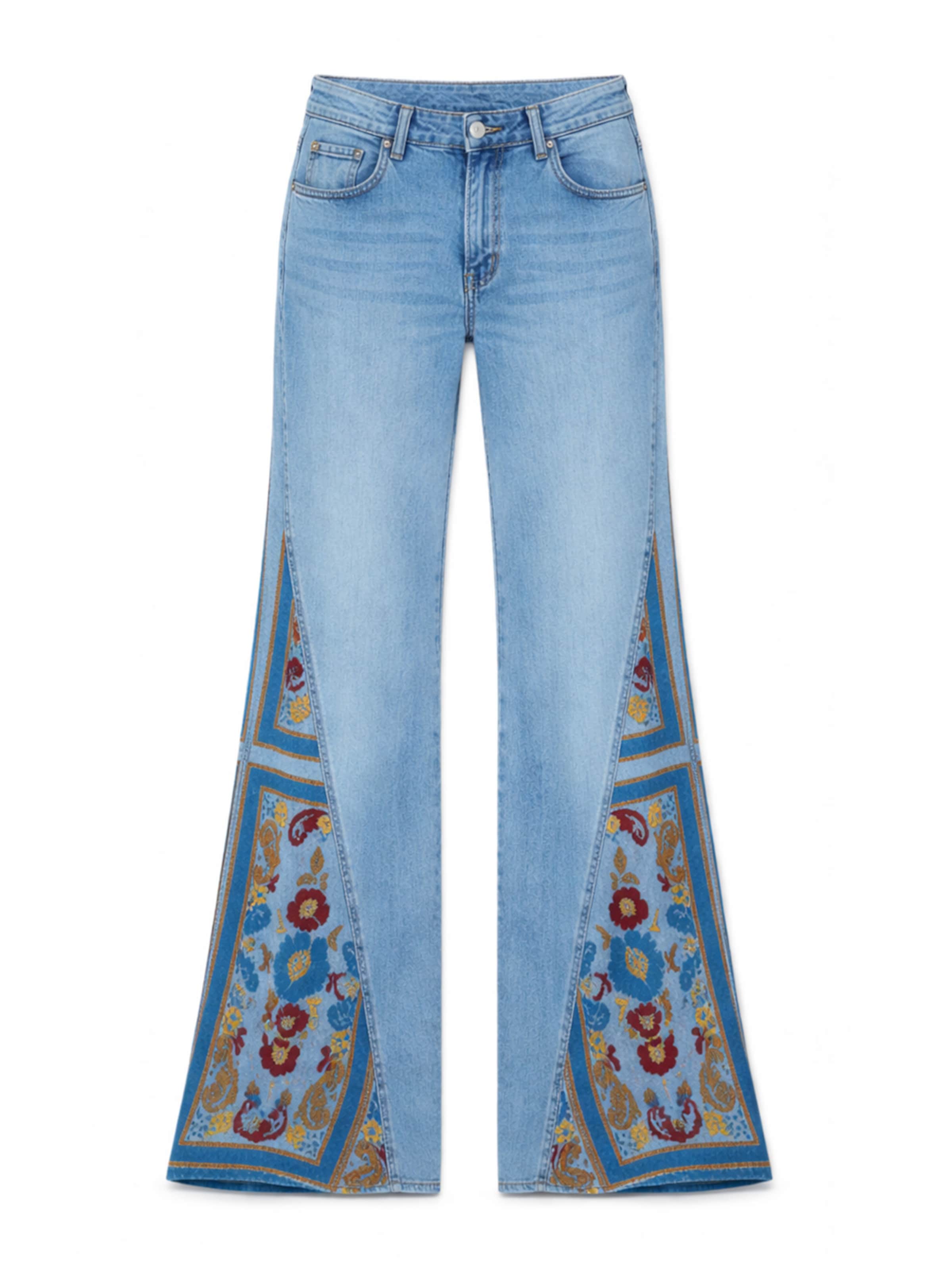 Wide Leg Jean 'Palazzo Mid Rise Jeans' IT'S BASIC en bleu : devant