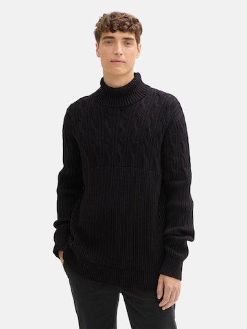 TOM TAILOR DENIM Trui in Zwart: voorkant