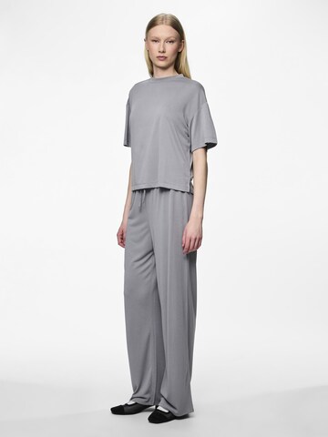 PIECES Wide Leg Hose 'PCAnora' in Grau
