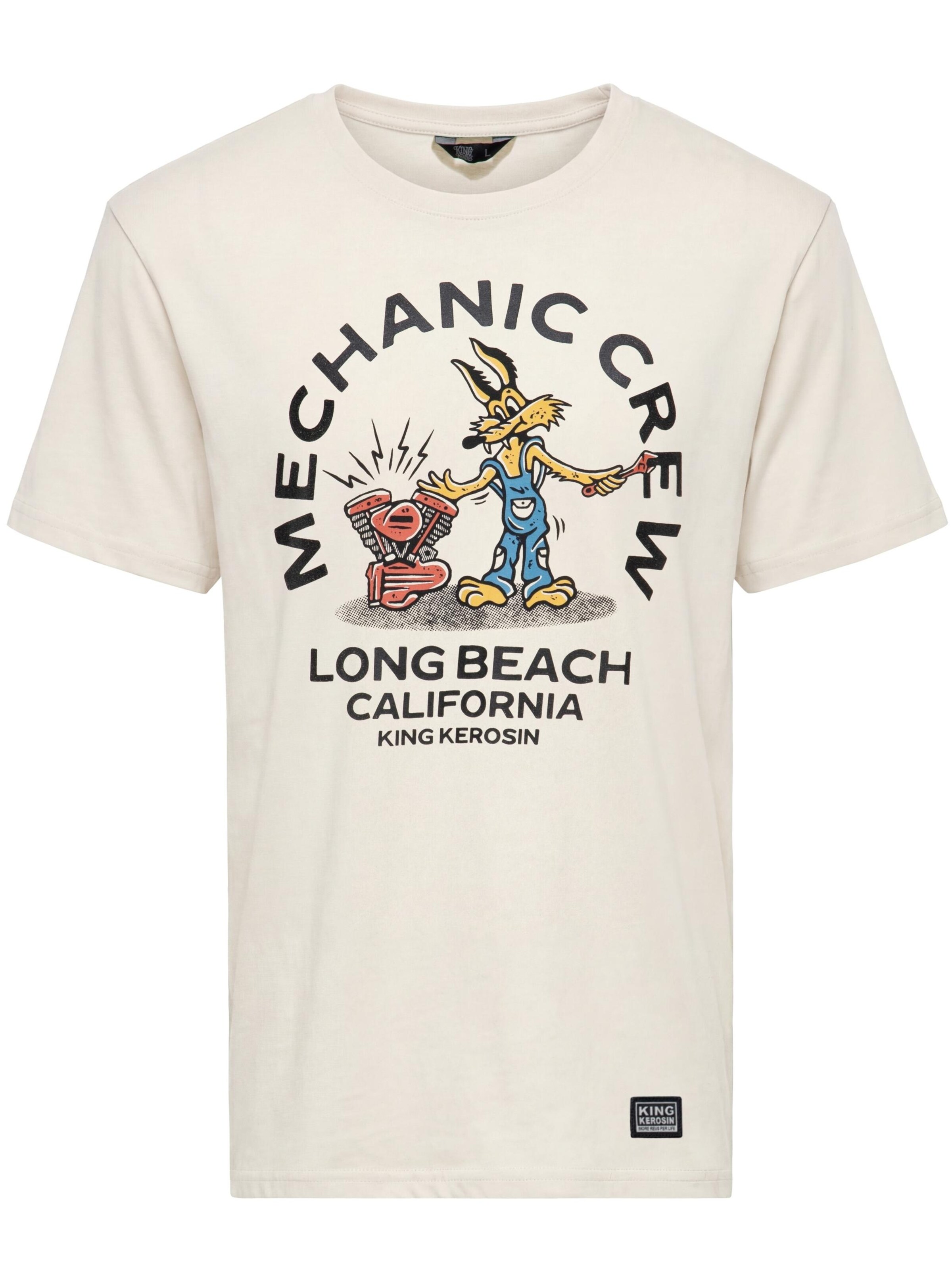 King Kerosin Shirt 'Mechanic Crew' in Off white, Item view