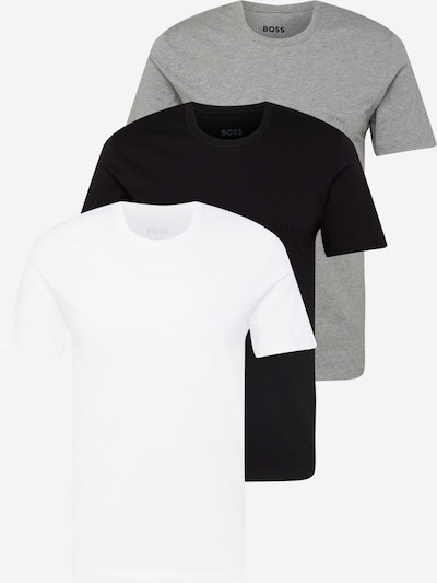 BOSS Black Camiseta 'Classic' en gris moteado / negro / blanco, Vista del producto