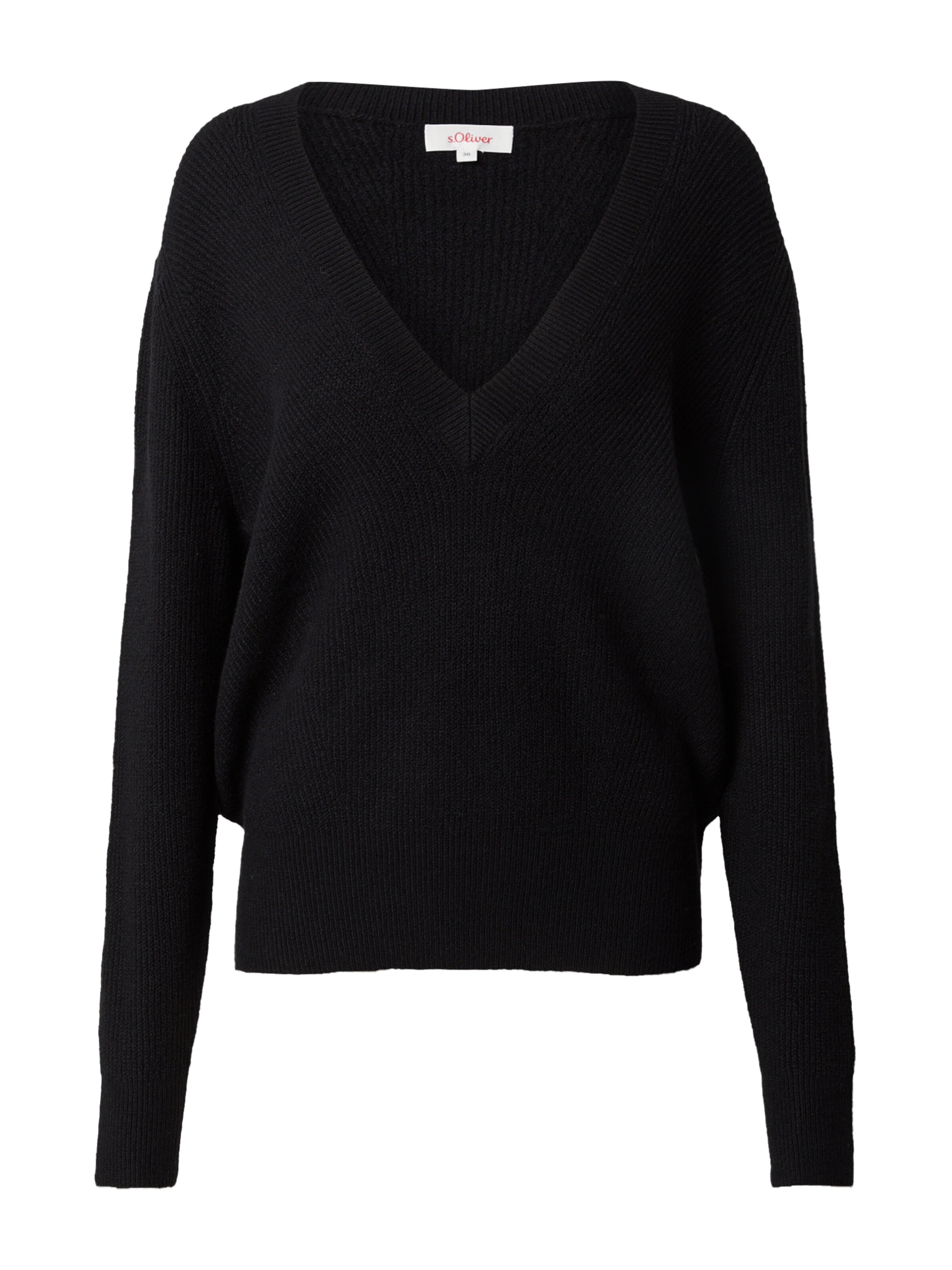s.Oliver Pullover in Schwarz: Vorderseite
