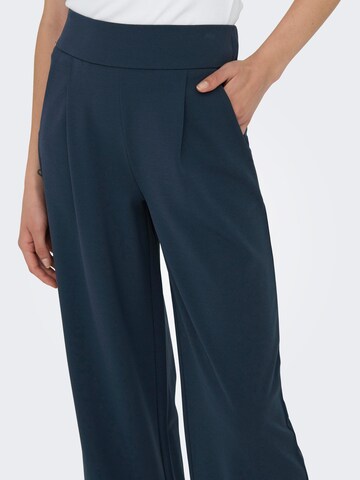 JDY Wide leg Pleat-Front Pants 'GEGGO' in Blue