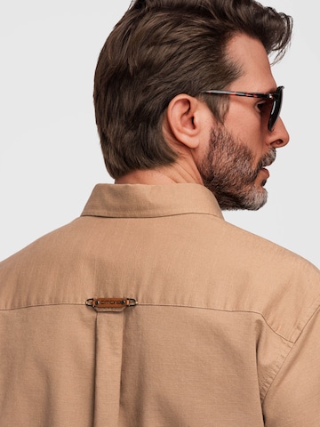 Ombre Comfort fit Button Up Shirt in Brown