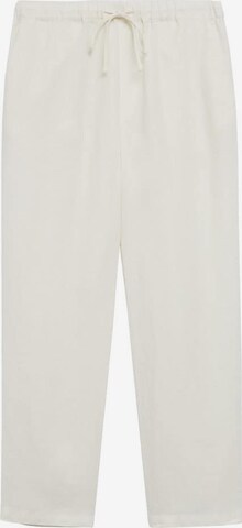 Loosefit Pantaloni 'Linen' di MANGO in bianco: frontale