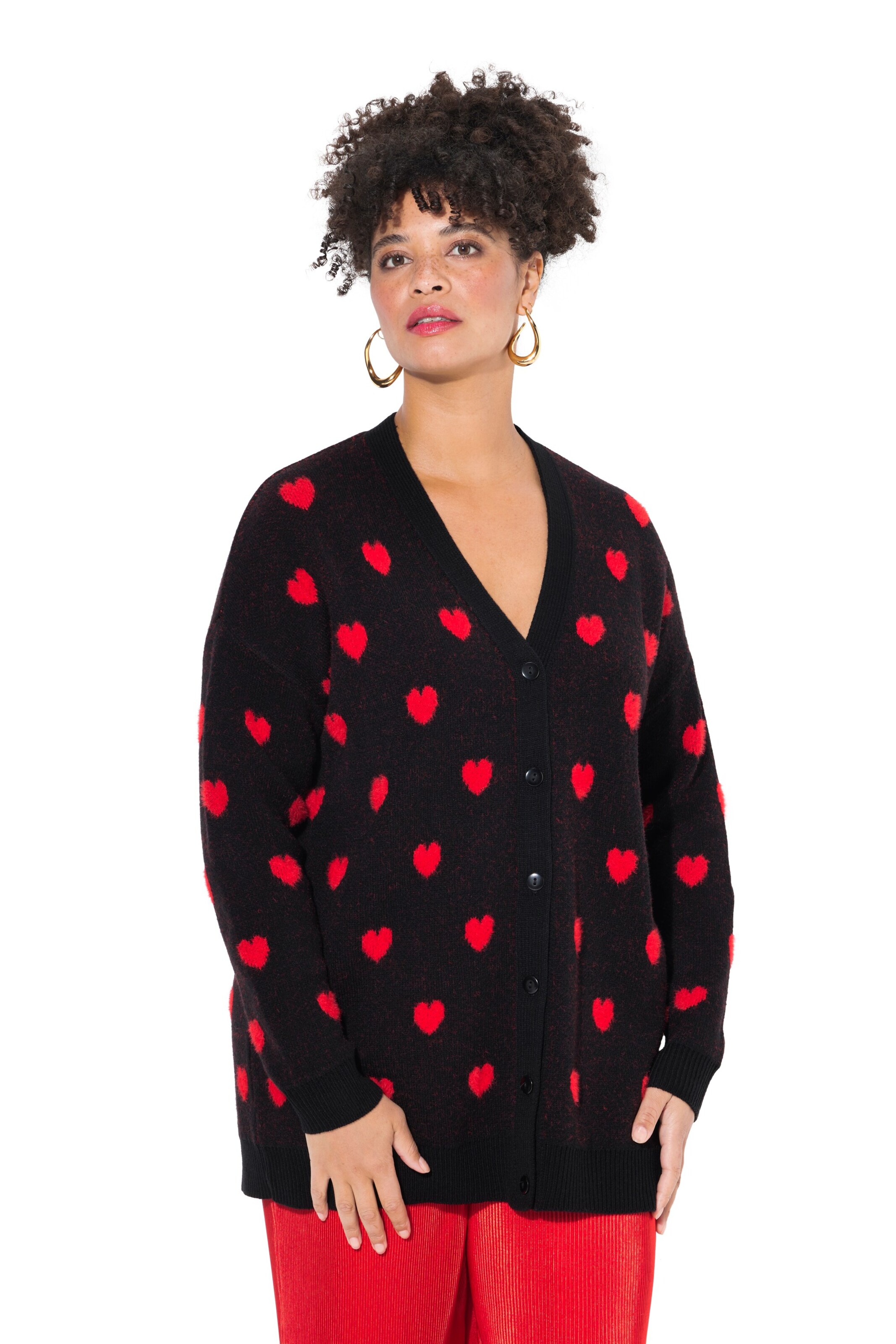 MIAMODA Knit cardigan in Black: front