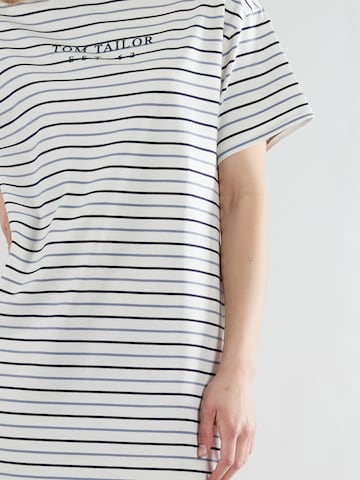 TOM TAILOR - Camiseta de noche en blanco